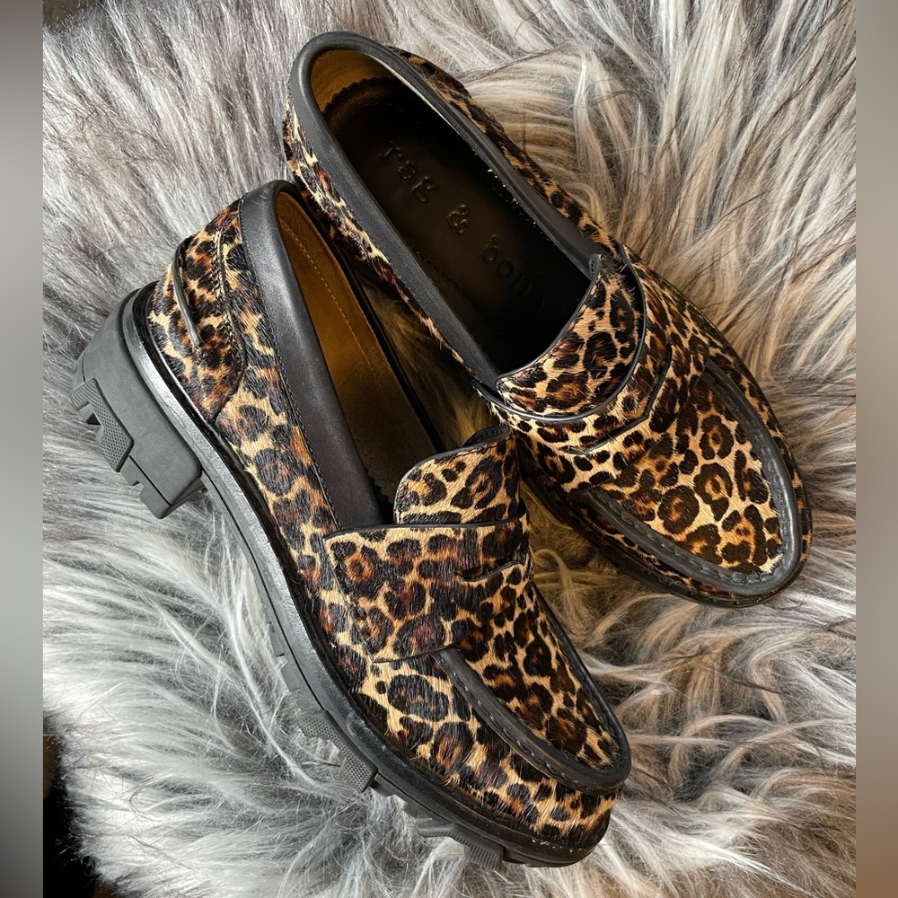 Rag & Bone Leopard Print Shiloh Loafer 37